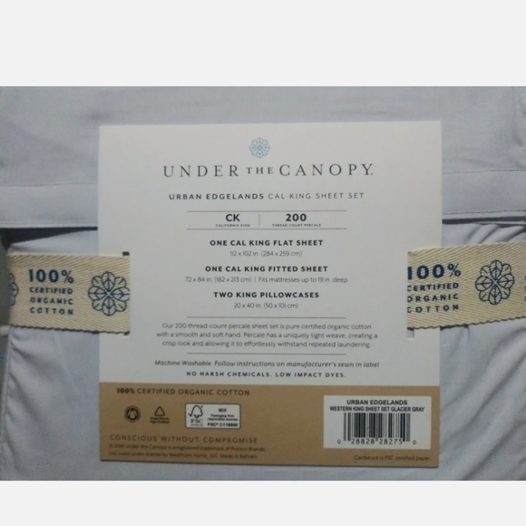 New Under the Canopy California King sheet set - Picture 3 of 4